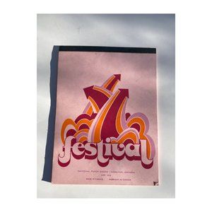 Vtg 60s 70s Festival Notepad Stationary Pink National Paper Goods Hamilton Ontar